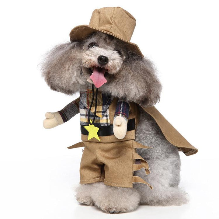 Funny Cosplay Pet Costume Set: Cute Cartoon Dog Outfit For Halloween And Christmas Dress-Up