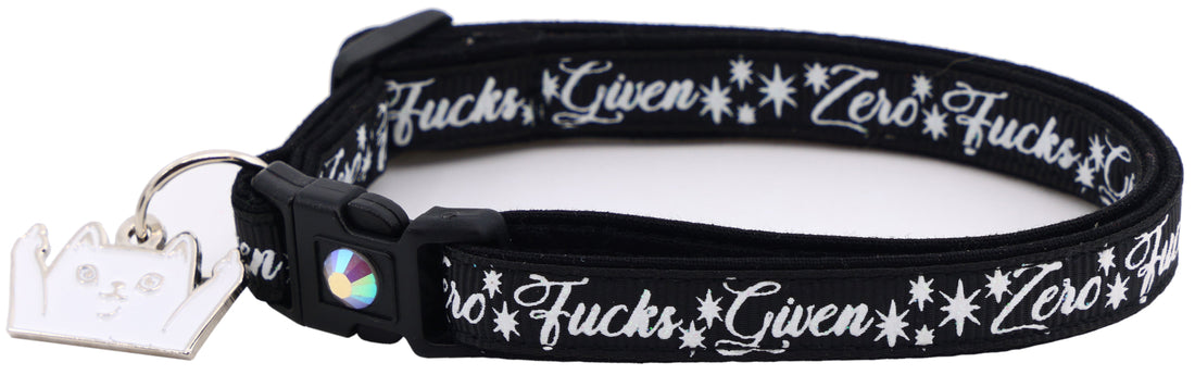 Zero Fucks Given Breakaway Cat Collar