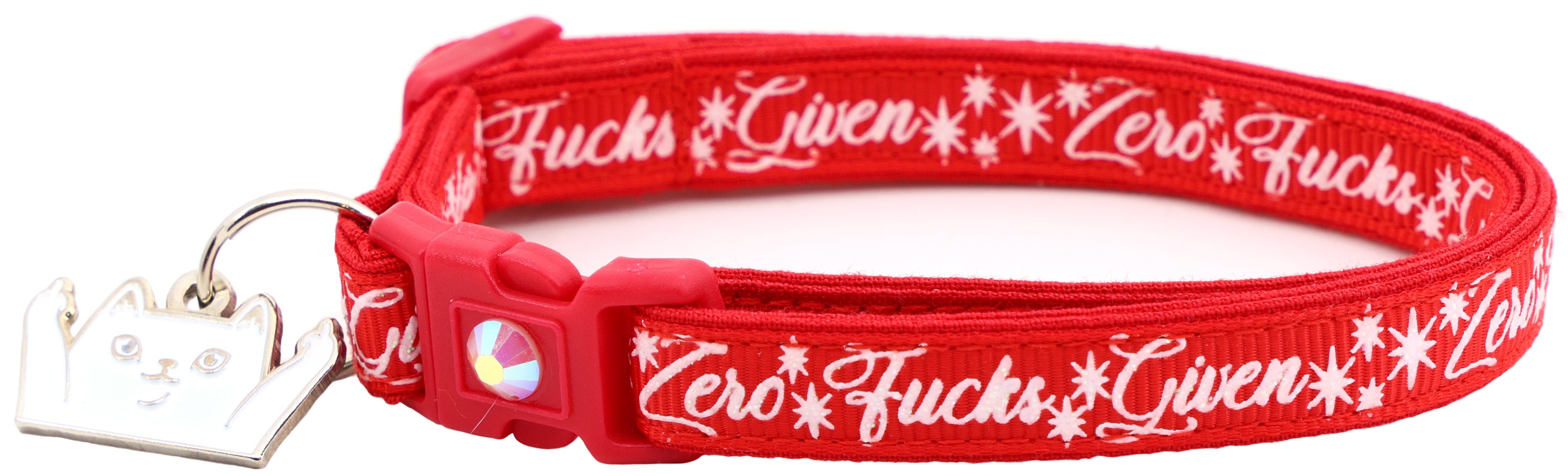 Zero Fucks Given Breakaway Cat Collar