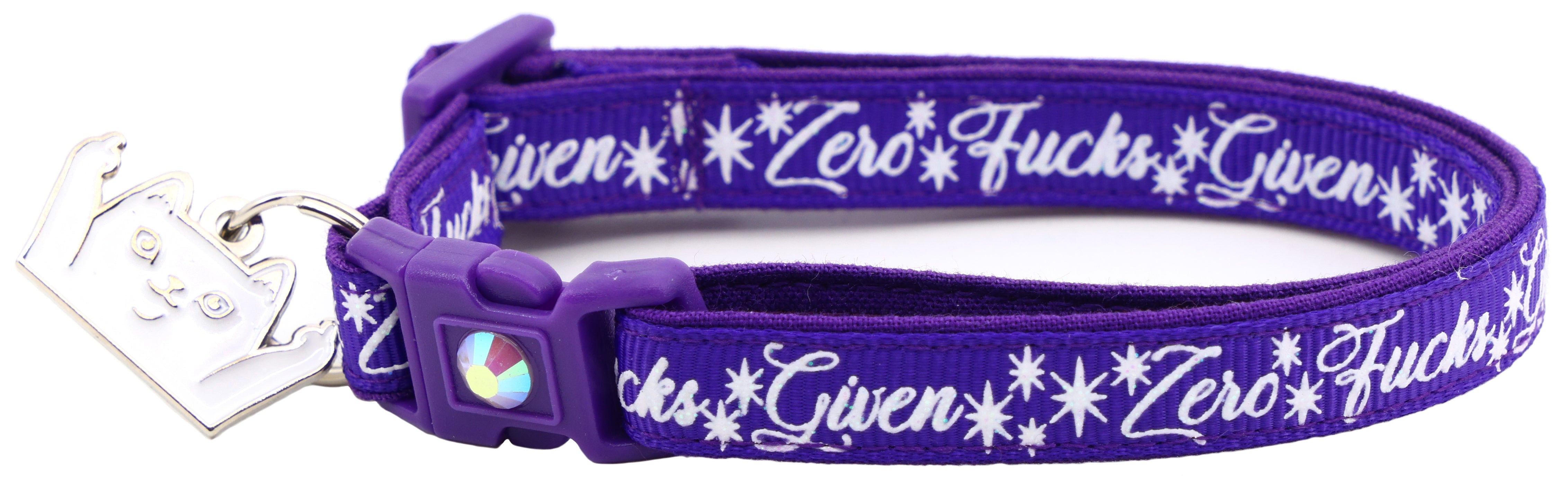 Zero Fucks Given Breakaway Cat Collar