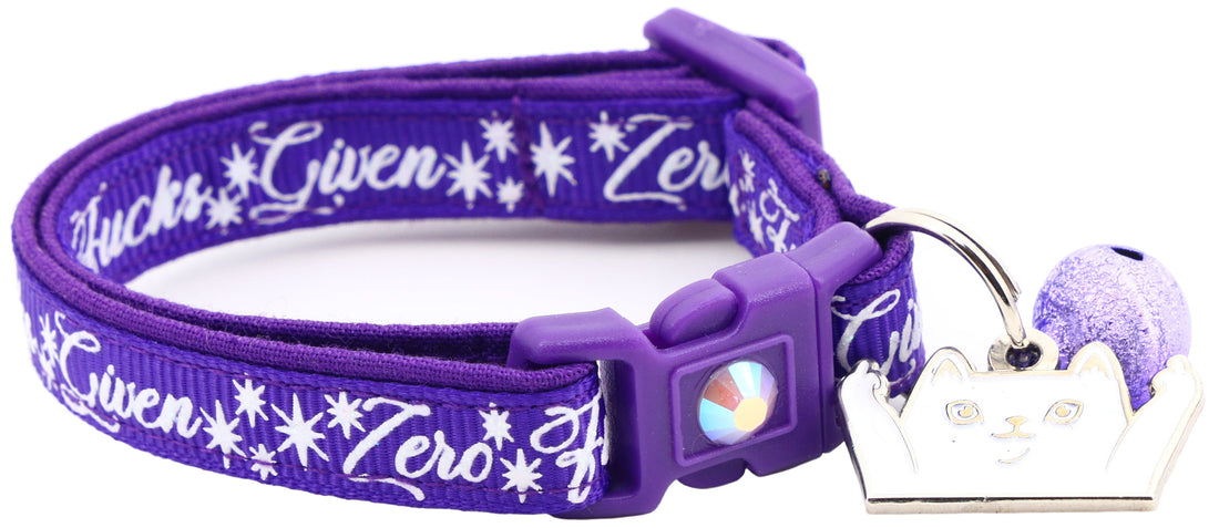 Zero Fucks Given Breakaway Cat Collar