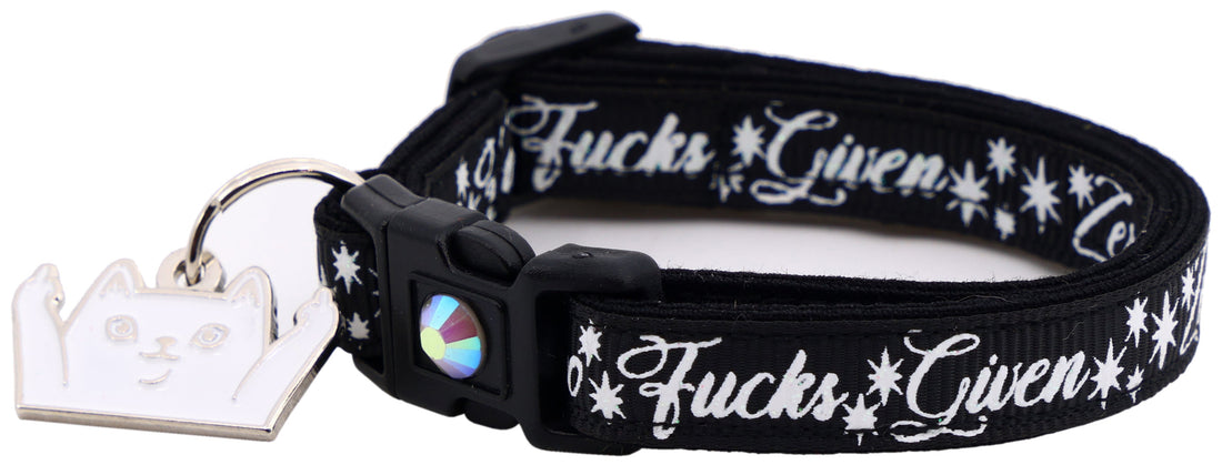Zero Fucks Given Breakaway Cat Collar